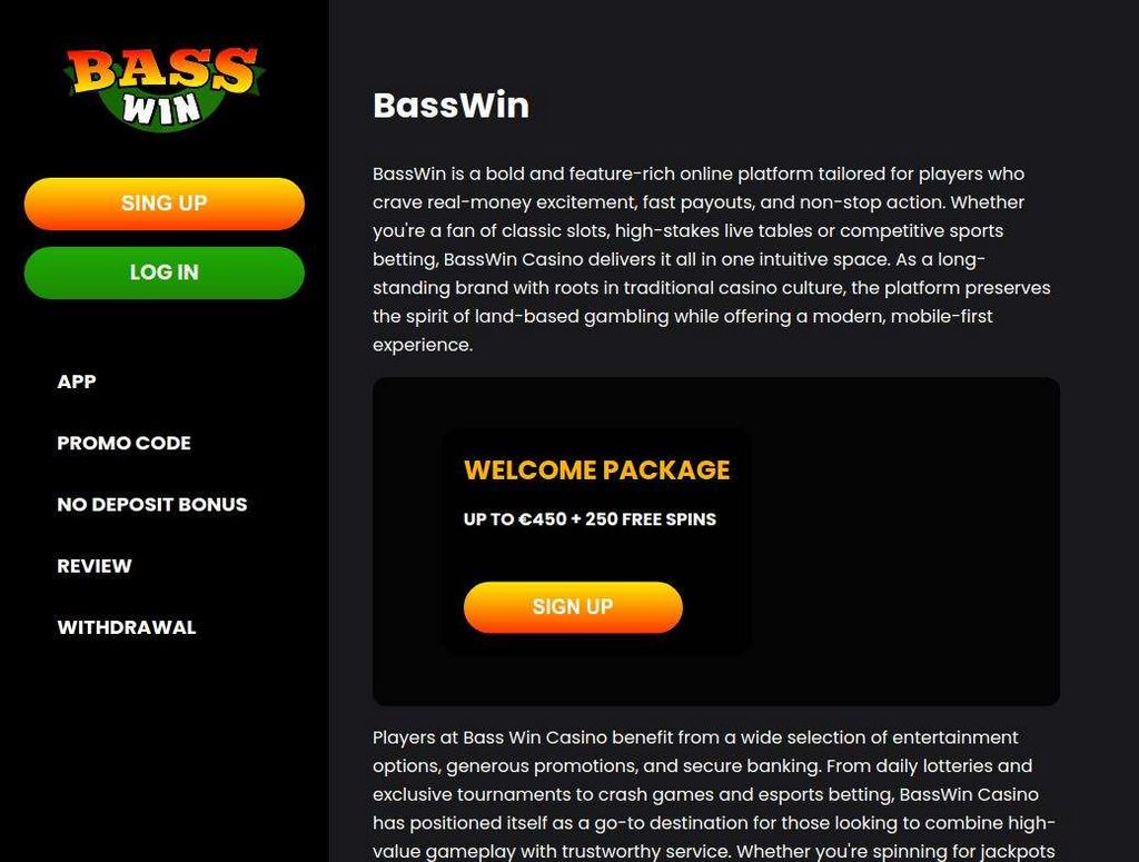 Bass Win Casino Testimonial - Expert & Player Scores (2026 )